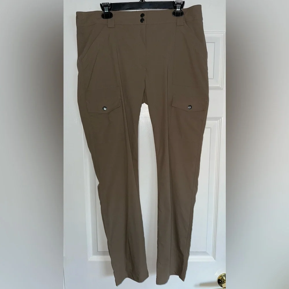 Anatomie The Kate Khaki Skinny Cargo Travel Slimming Stretch Chic Slim Pant XL - Picture 6 of 12